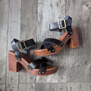 Dunes, Faux Wood Sandal +Comfort Foam & LiteSole Technology, Sz 6.5